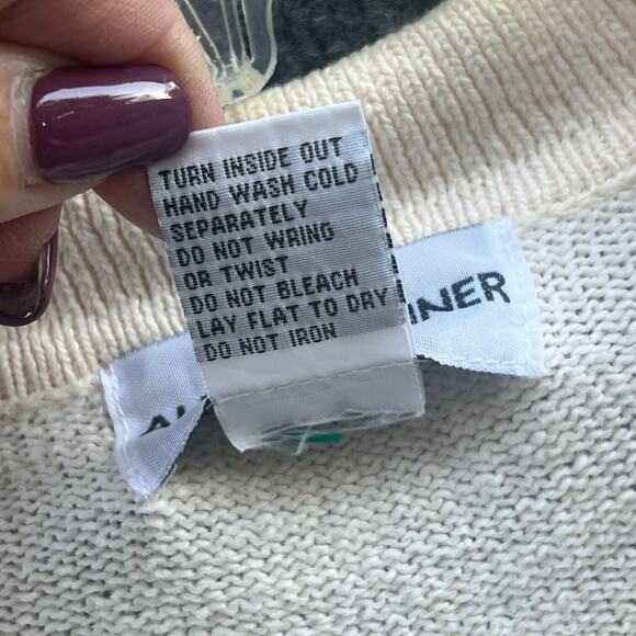 Alfred Dunner Vintage Sweater Womens Large Cream Embroidered Flowers Grandmacore - Picture 4 of 7